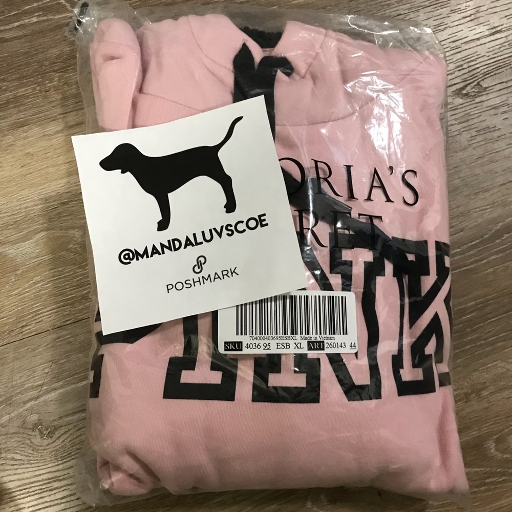 ๐ซSOLD๐ซ๐VS PINK PINK SHERPA FUNNEL NECK PULLOVER - Picture 6 of 8